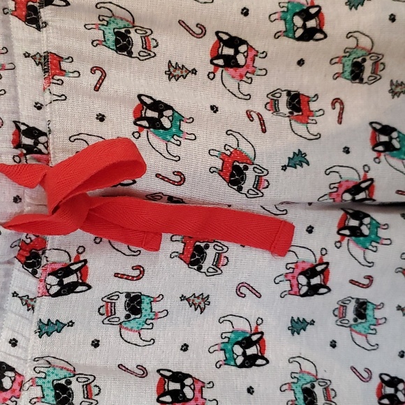 Jaclyn Intimates Women's Holiday Pajama Joggers Bulldogs & Candy Canes - Picture 2 of 9